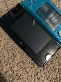 Nintendo 3DS Original - Aqua Blue + Super Mario Bros 2 Metroid READ