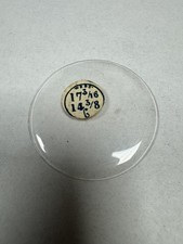Vintage Unmarked Pocket Watch Mineral Crystal 38.92mm 17 3/16 14 3/8 6 Clear