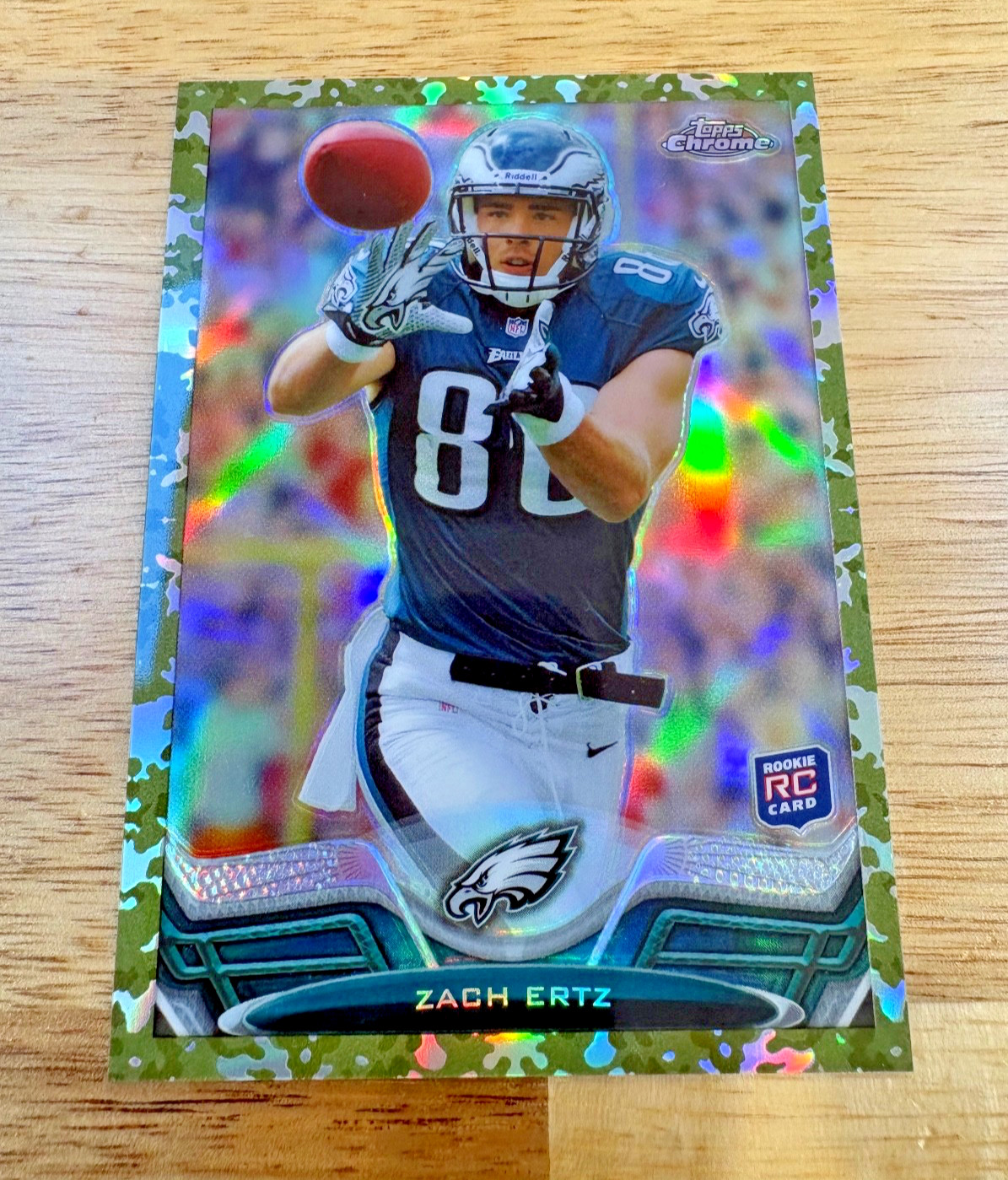 2013 Topps CHROME REFRACTOR CAMO ROOKIE /499 SP  ZACH ERTZ