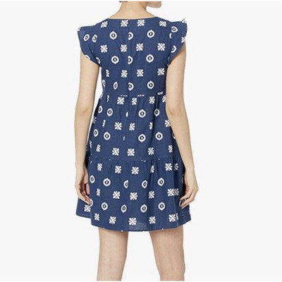 Goodthreads Linen Blend Sundress New! Size Small Geometric Pattern Pockets