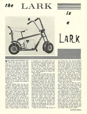 Vintage 1965 Bird Eng. Lark Mini-Bike Test Report 