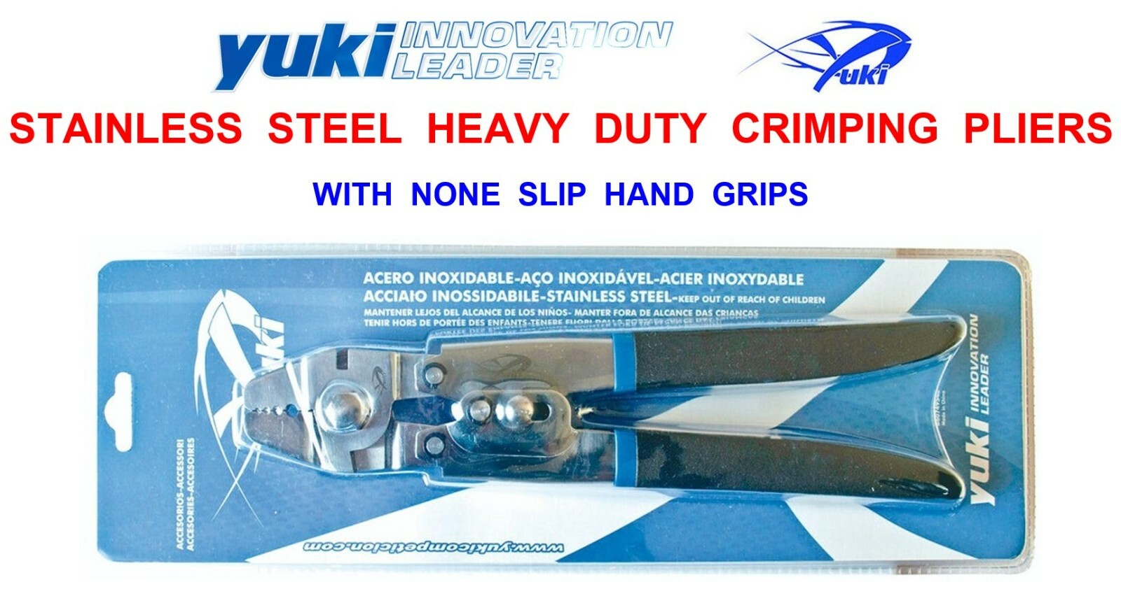 PARA-14  YUKI HEAVY DUTY CRIMPING PLIERS FOR LINE PIKE SHARK WIRE TRACE CRIMPS