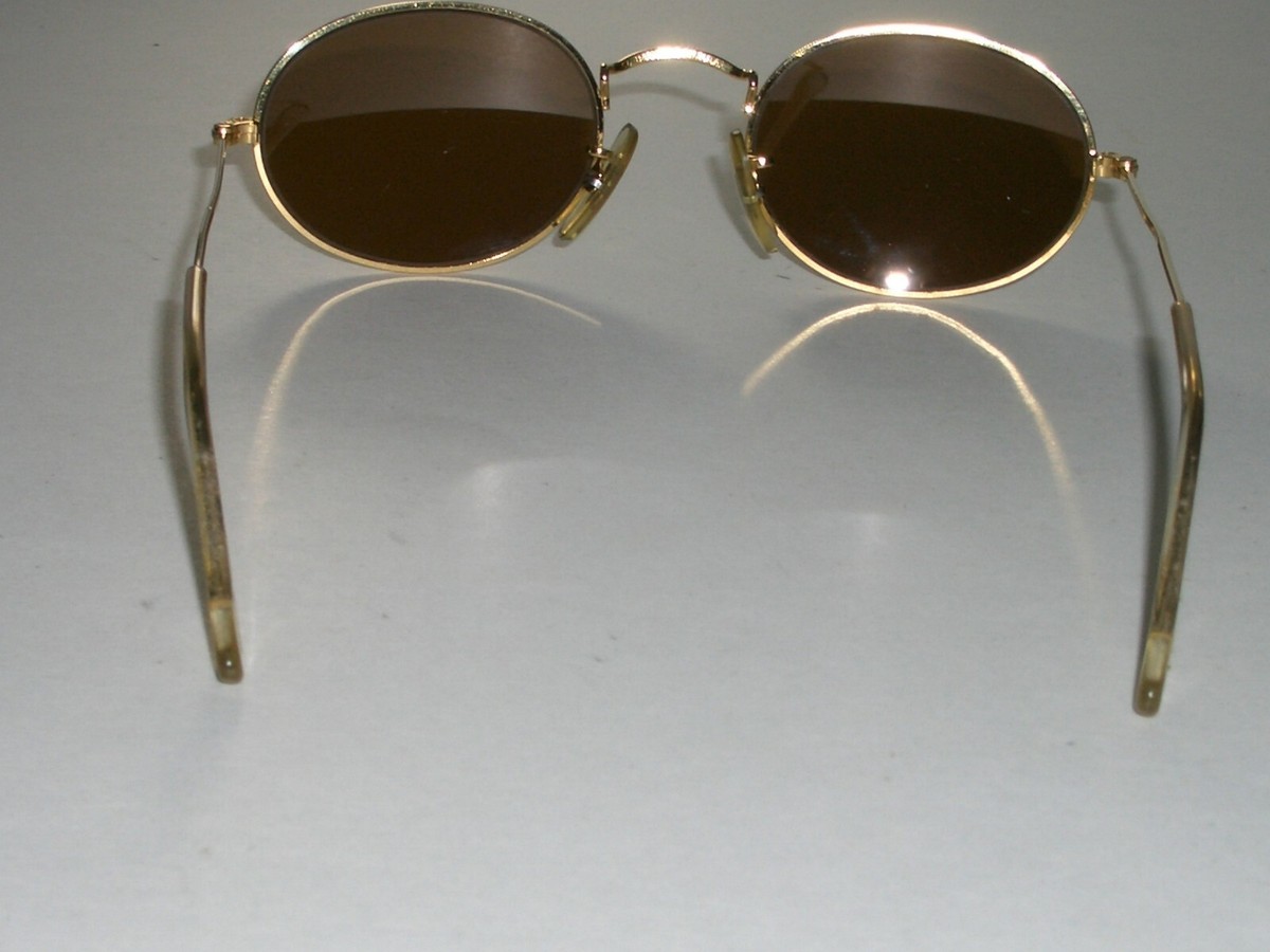 VINTAGE B&L RAY BAN W1909 XNAS GEP OVAL GOLDEN MIRROR