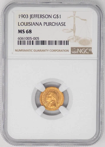 1903 $ Jefferson Gold Dollar Louisiana Purchase MS68 NGC 945755-18