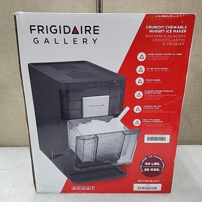 NEWWW Frigidaire Gallery 44lbs Crunchy Chewable Nuggets Ice Maker EFIC165-Black