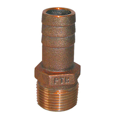 GROCO 1/2'' NPT X 1/2'' ID HOSE BARB STRAIGHT FITTING