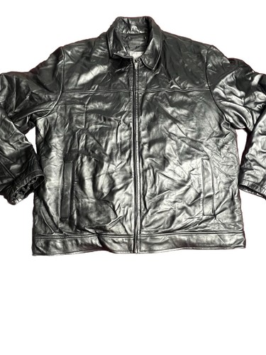 Vintage Wilson Leather Classic Button Up Jacket Black Great Condition Sz(XL) - Picture 3 of 7