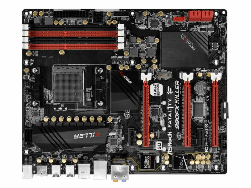 ASRock 990FX Killer Socket AM3+ AMD 990FX Motherboard DDR3 USB/3.1 With I/O - Image 3 of 4