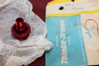 VINTAGE COX THIMBLE DROME OLYMPIC 15 CARBURETOR RED BODY MODEL AIRPLANE ENGINE 