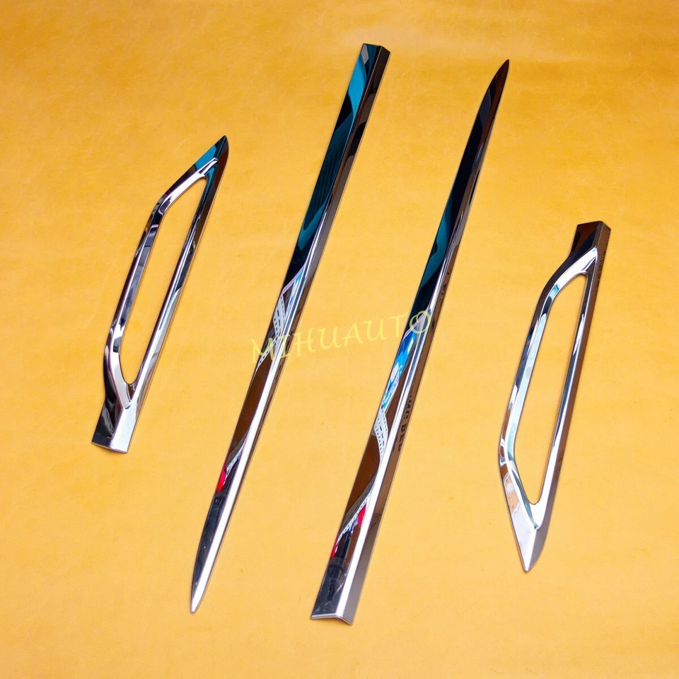 Para Toyota Yaris 2021-2025 Cruz Cromo Puerta Lateral Alféizar Carrocería Moldura Cubierta Borde Foto 3 de 4