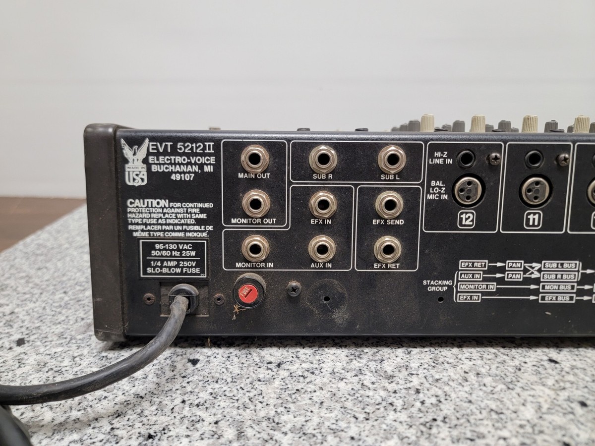 Electro-Voice EVT 5212 II, Tapco Stereo Mixer 95-130VAC 50/60Hz
