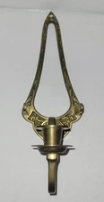 Wall Sconce Brass Crowning Touch Hollywood Regency Candle Holder Plate Display