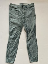 Pilcro And The Letterpress High Rise Skinny Anthropologie Womens Velvet Green 29