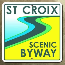 Minnesota Saint Croix Scenic Byway St US 10 highway marker road sign 16x16