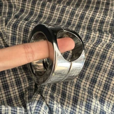 Male Heavy Ball Stretcher Stainless Steel Scrotum Pendant Ring Penis Enhcaner US