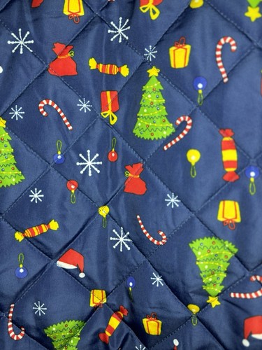 Holiday Christmas Pattern. Zip-Up Quilted Vest Size L. Jason Maxwell Outerwear - Picture 3 of 3