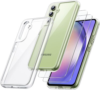 Hülle + 2X Schutzglas  für Samsung Galaxy A54 5G Hartglas Full Screen Case 9H