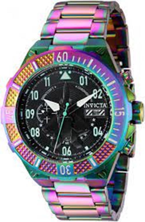Invicta Men's 39909 Aviator Quartz Iridescent-Toned Stainless