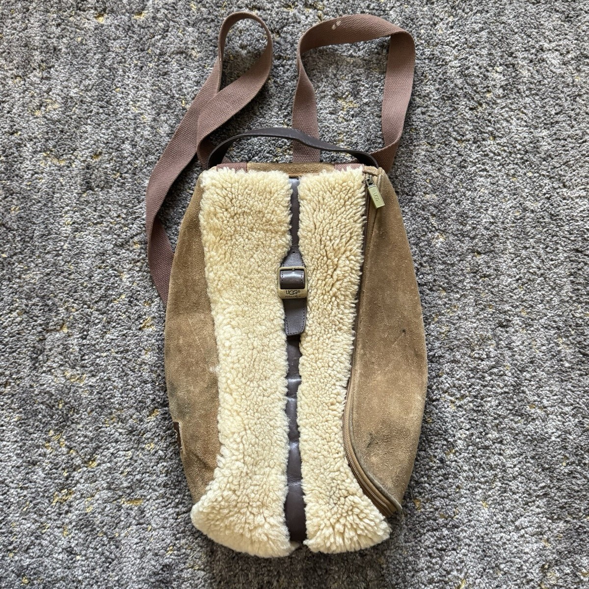 UGG Australia Backpack in Suede with Sheepskin Accent Cute School