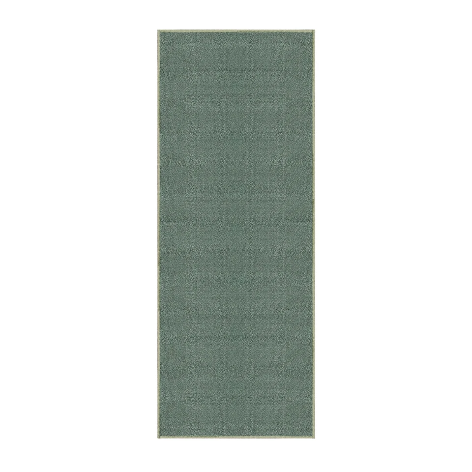 Alfombra de corredor de pasillo de escalera verde azulado sólido tamaño personalizado antideslizante respaldo de goma Foto 4 de 4