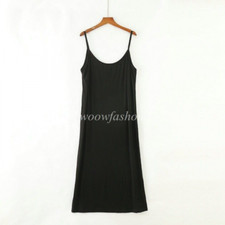 Women Cami Full Slip Plain Long Loose Dresses Camisole Liner Under dress