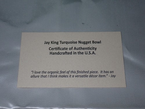 Jay King Mine Finds Turquoise Nugget Bowl, Rare - Picture 2 of 11
