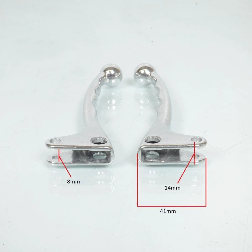 Paire de levier de frein avant et arrière à boule pour mobylette cyclomoteur mob - Photo 2/4