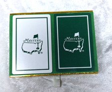 Masters Golf Playing Cards Double Deck Green Flocked Box Augusta Complete