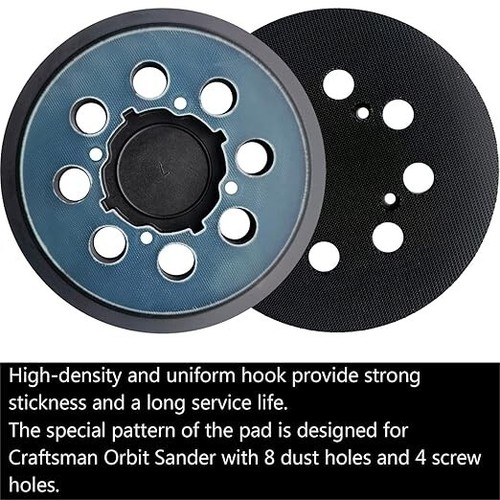 5 Inch Replacement Sander Pad for CRAFTSMAN CMCW220B & CMEW231 - 5" 8 ( 1 pack ) - Picture 5 of 6