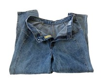 VTG 90s Chic Jeans Women’s 20 Blue Denim Zip Up Acid Wash Baggy Style USA Made