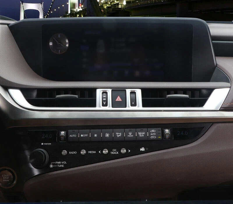 Cubierta de ventilación de salida de aire central plateada para Lexus ES 2018-2020 ES300 300h ES250 Foto 3 de 4