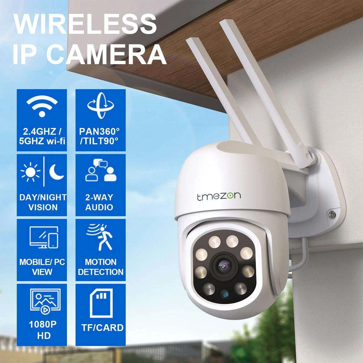 Wireless Security Camera System Outdoor Home 5G Wifi Night Vision Cam 1080P  HD