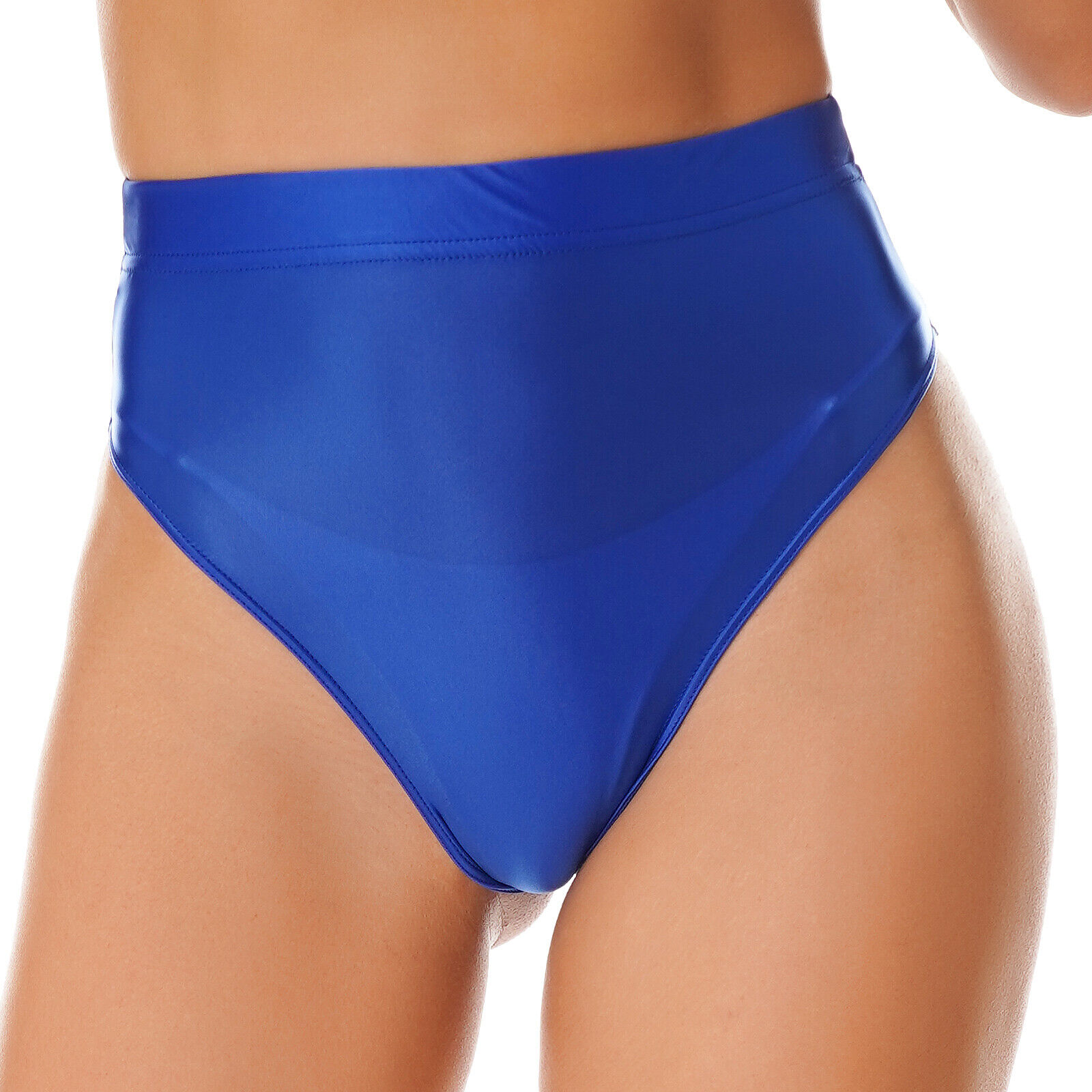 Freebily Damen Glänzende Slip Stretch Panties Höschen High Waist Bikinihose Sexy