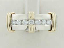 14k Two-tone Gold 0.42TCW Diamond Men's Wedding Band