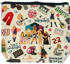 Taylor Swift Cosmetic/Makeup/Travel/Jewelry Bag  CUTE! Makes a great gift! NEW