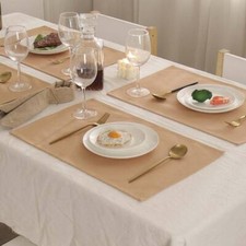 4er Tischsets Platzset 100% Baumwolle Platzdeckchen Stoff abwaschbar Handgenäht 