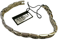 BRACCIALE BRACCIALETTO DA BRACCIO PER UOMO ZOPPINI IN ACCIAIO INOX LUCIDO MAGLIA
