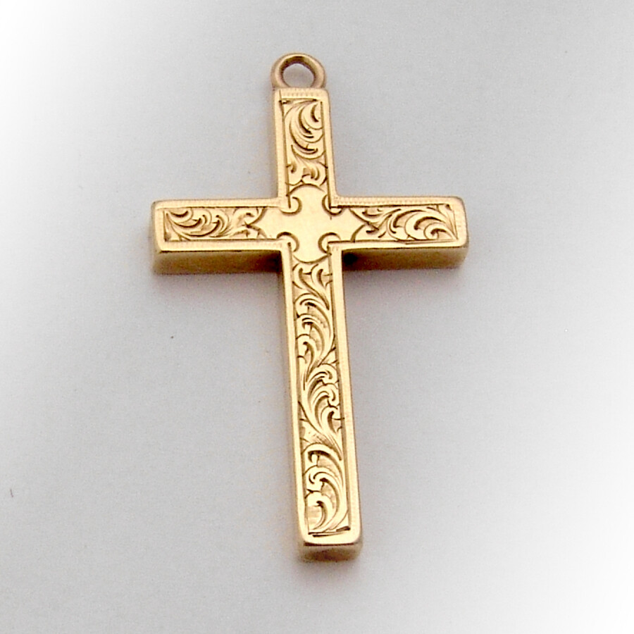 Cross Necklace with CA. 3-4th Century A.D. Bronze Coin Sterling Silver Cross Necklace with CA. 3-4th Century A.D. Bronze Coin Sterling Silver