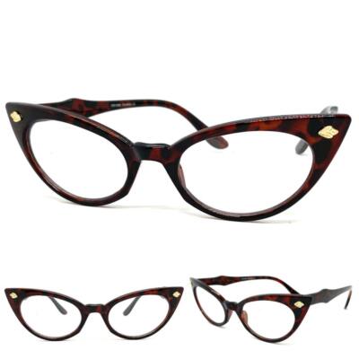 Women's Classy Elegant Retro Cat Eye Style Clear Lens EYE GLASSES Leopard Frame