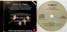 HANS FAGIUS/DAVID SANGER- Duets for Organ 4 Hands Bach/Hesse CD FULL SILVER WG