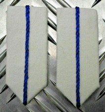 British Army / RAF Officer Cadets Gorget Patch BLUE on WHITE - NEW