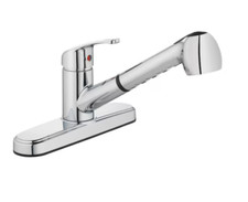 Project Source Chrome Single Handle Pull-out Kitchen Faucet W/Sprayer