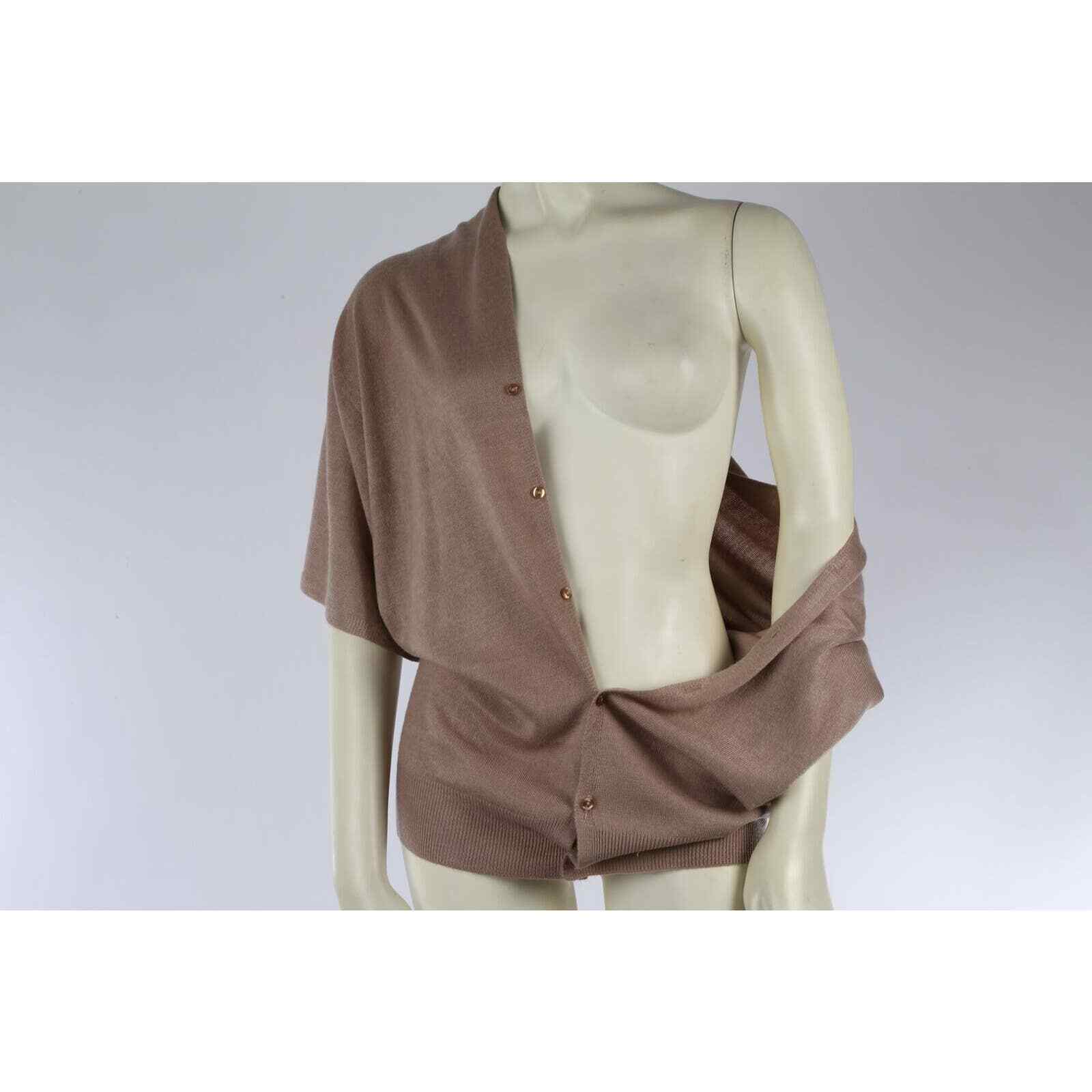 Light Brown Button Down Short Backless Cardigan S… - image 3