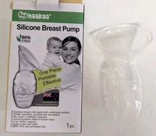 Haakaa Manual Silicone Breast Pump 4 oz, BPA Free One Piece New Open Box