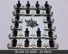 20 Pack Blum COMPACT 33 110° Screw-on Hinge - 10 pairs - 33.3600 - FREE SHIPPING