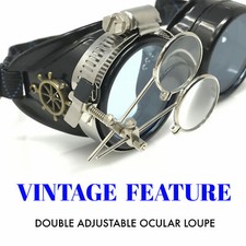 Steampunk costume goggles glasses goth punk mad scientist accessories mens