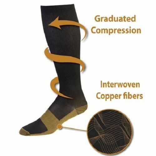 (5 Paar) Kupfer Kompression 20-30 mmHg abgestufte Stützsocken Herren Damen S-XXL - Bild 4 von 12