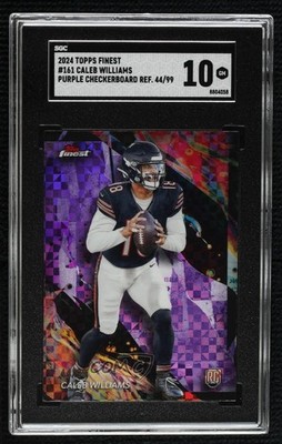 2024 Finest Purple Checkerboard Refractor 44/99 Caleb Williams Rookie RC 0i1l