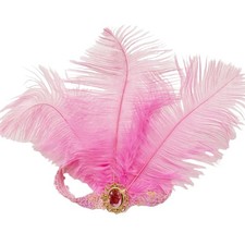 2pcs Sequins Feather Headpiece,1920s Flapper Headband,Mardi Gras Carnival Par...