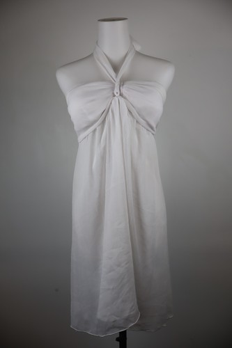 Byblos, BYBLOS Blue Wrap Midi Dress Sleeveless Logo Ruffle Vintage L